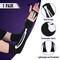 Bone Hand Skeleton Gloves - Costume Accessories Fingerless Skeleton Stretch Elbow Gloves for Adults and Children